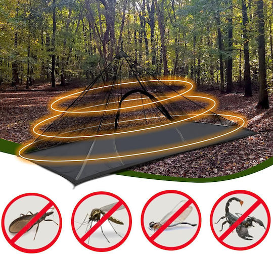 Single Camping Mosquitos Nest Black 220x120x100cm