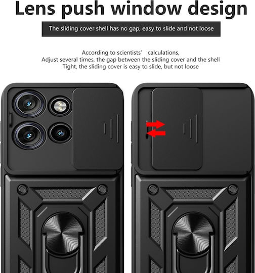Techsuit Camshield Back Cover Plastic / Silicone Black (Motorola Edge 50 Neo / Edge 60 Neo)
