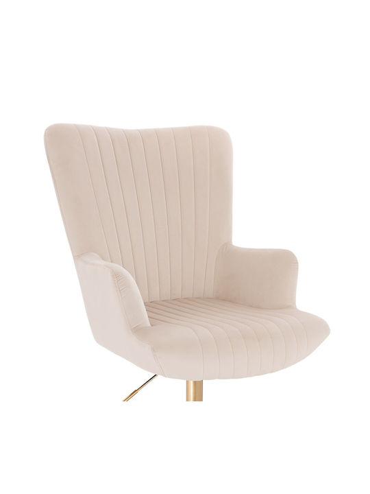 Scaun Lounge Catifea Auriu Bej-5400427