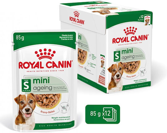 Royal Canin Υγρή Τροφή για Ηλικιωμένους Σκύλους σε Φακελάκι με Κρέας 85gr