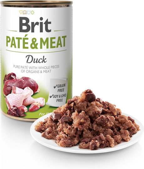 Brit Paté & Meat Wet Food Dogs in Cans with Duck Grain-Free 800gr