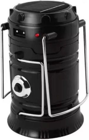 Batteriebetriebene schwarze LED-Laternen-Taschenlampe