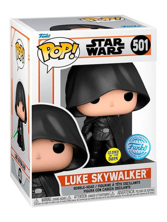 Funko Pop! Filme: Krieg der Sterne - Luke Skywalker 501 Wackelkopf & Leuchtet im Dunkeln Sonderausgabe