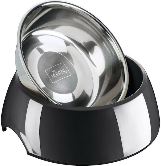 Hunter Stainless Steel Bowl Food for Dog & Cat 1.4lt in Black Color