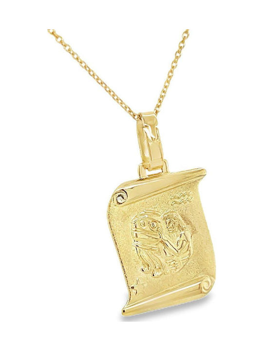 Xryseio Aquarius Zodiac Sign Charm in 14K Gold