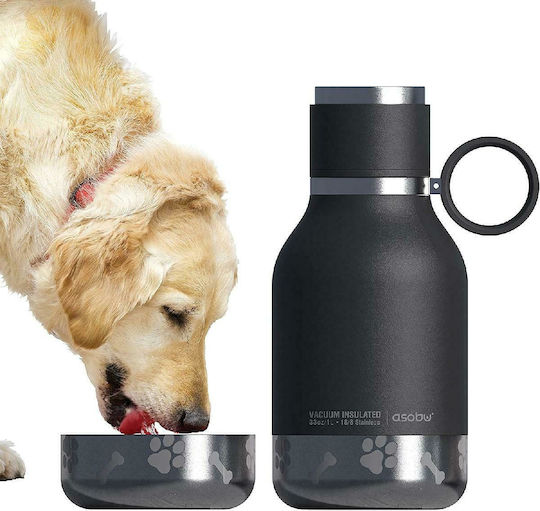 Asobu SD1 Bowl Water for Dog 2x 975ml in Black Color