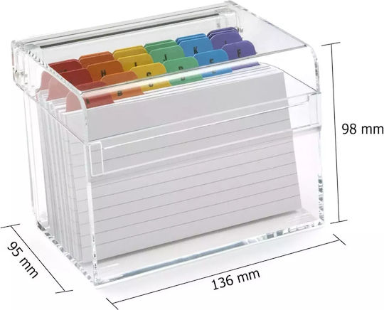 Osco Acrylic Index Box 7518 Card Holder