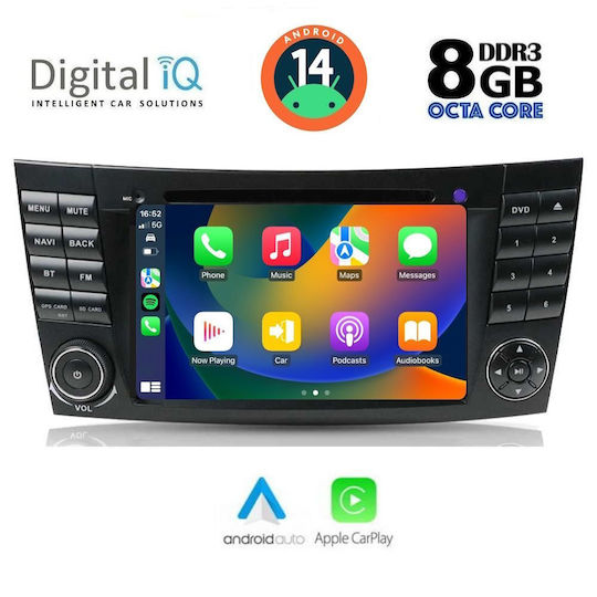 Digital IQ Ηχοσύστημα Αυτοκινήτου για Mercedes-Benz E Class / CLS Class 2003-2009 (Bluetooth/USB/AUX/WiFi/GPS/Apple-Carplay/Android-Auto) με Οθόνη Αφής 7"