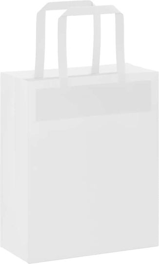 vidaXL Χάρτινη Τσάντα για Δώρο Λευκή 18x22x8εκ. 250τμχ