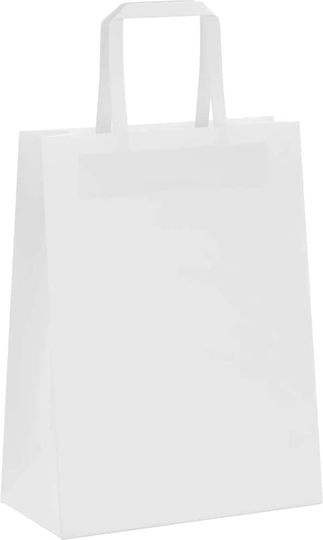 vidaXL Χάρτινη Τσάντα για Δώρο Λευκή 21x28x11εκ. 250τμχ