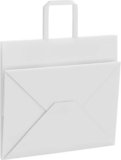 vidaXL Χάρτινη Τσάντα για Δώρο Λευκή 32x28x22εκ. 50τμχ