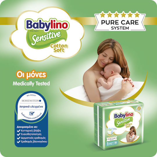 Babylino Tape Diapers Sensitive Cotton Soft Monthly Pack No. 3 for 4-9kg 224pcs