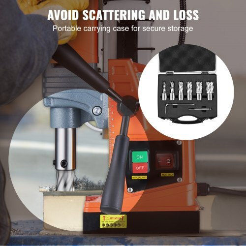 Vevor 6 Pcs Cutter Set Magnetic Drills 1" Cutting Depth 1/2" to 1-1/16" Diameter M2al Steel Guide Case Gsgtzyc6j100o3dw2v0