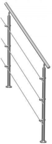 Vevor Handrails 47.2" Outdoor Steps 3 Rods Porch Deck Bxgslzfs120ccrs3ev0