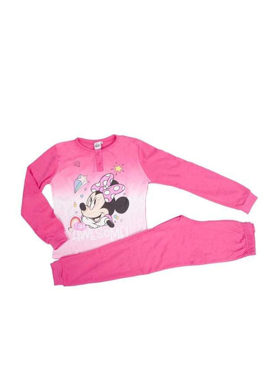 Minnie Mouse Kinder Schlafanzug Winterlich Fuchsie