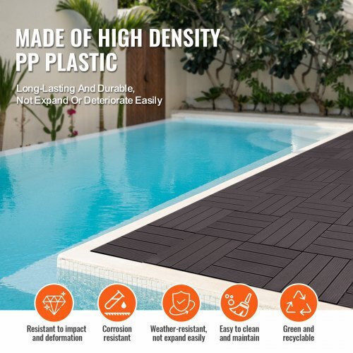 Vevor Terrassendiele für Gartenboden 30.48x30.48cm 36Stück