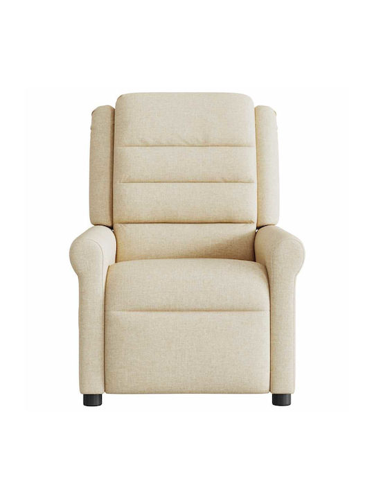 Relax Armchair with Footstool Cream 73x91.5x102.5cm