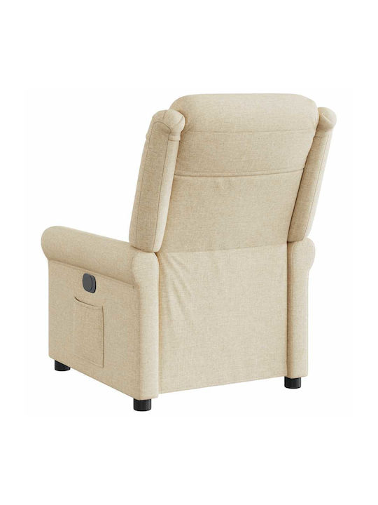 Relax Armchair with Footstool Cream 73x91.5x102.5cm
