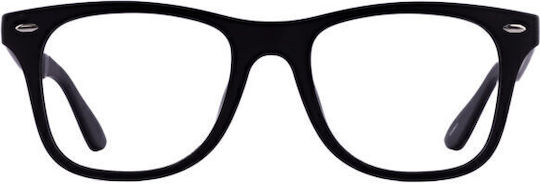 Polar Plastic Eyeglass Frame with Clip On Black P467/77