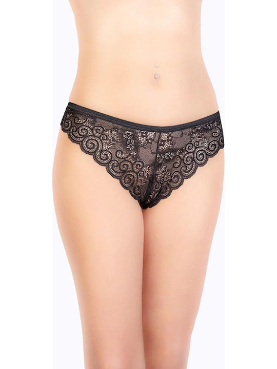 Femeie Brazilia cu Dantelă Black