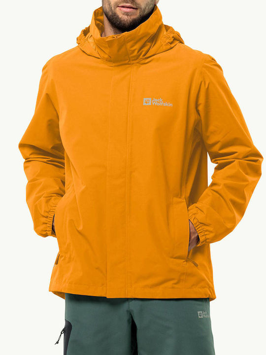 Jack Wolfskin Stormy Point 2l Jacket Waterproof and Windproof Orange