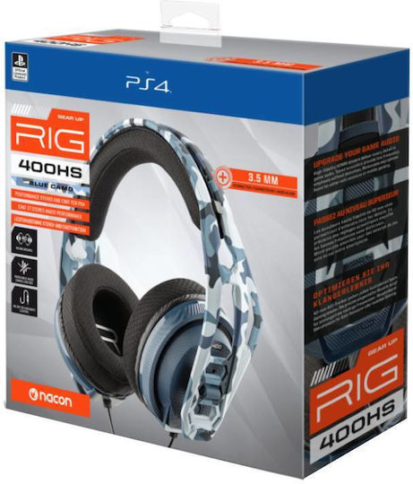 Plantronics RIG 400HS Надушници Геймърски слушалки с връзка 3,5 мм Blue Camo за PC / PS4
