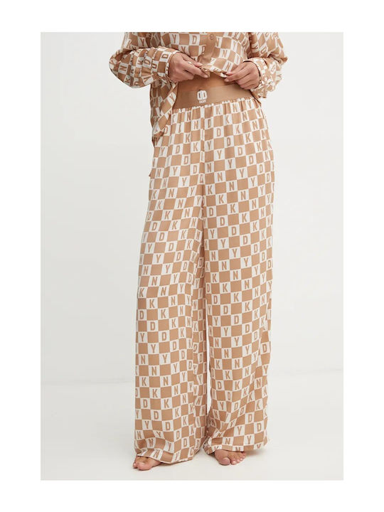 DKNY Winter Damen Pyjama-Set Beige
