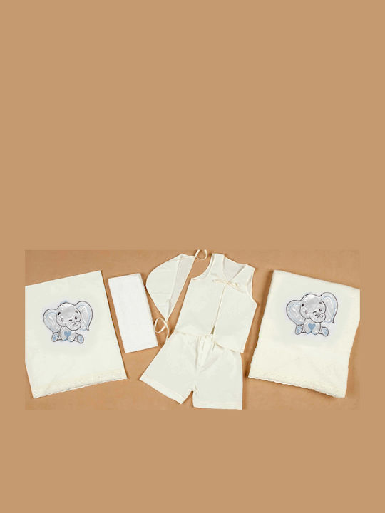 Taufset für Jungen Elefanten-Outfit Karussell 10-teilig Pk-352