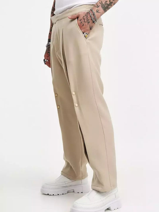 Παντελόνι Ελαστικό σε Loose Εφαρμογή Beige