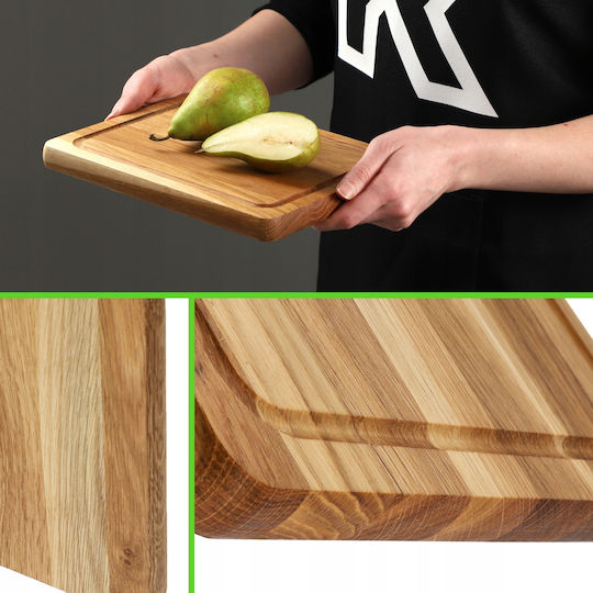 Kadax Rectangular Wooden Chopping Board Brown 25x20cm