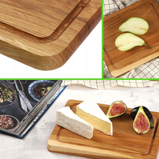 Kadax Rectangular Wooden Chopping Board Brown 25x20cm