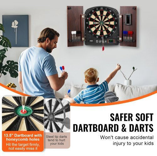 Vevor Dartboard Cabinet Set Easy Assembly Accessories Dztzzxb00000fq0dmv9