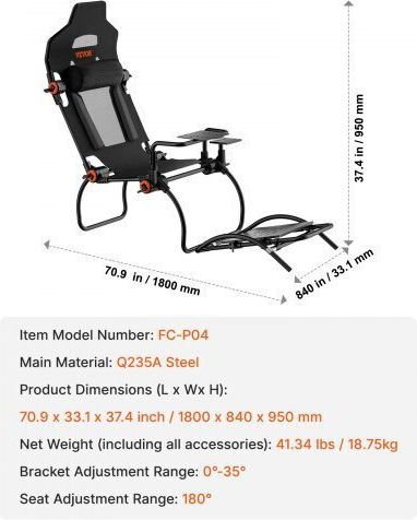 Vevor Simulation Cockpit Racing Wheel Stand BXSZCDHKZDXKQ29WWV0