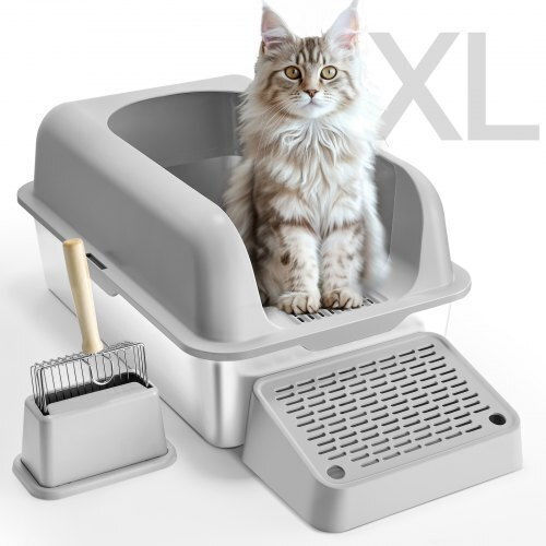 Vevor Cat Basin with Filter Gray L60 x W40 x H30cm