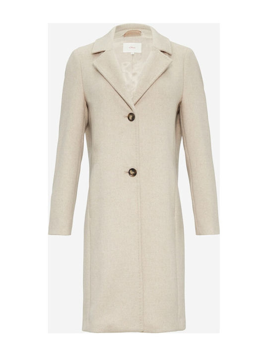 s.Oliver Women's Wool Coat Beige