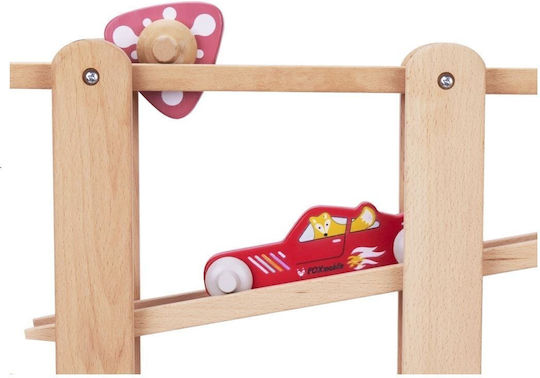 Elineli Race Xxl Montessori Ξύλινη Πίστα Αγώνων Σετ Λεωφορείο Αυτοκίνητο
