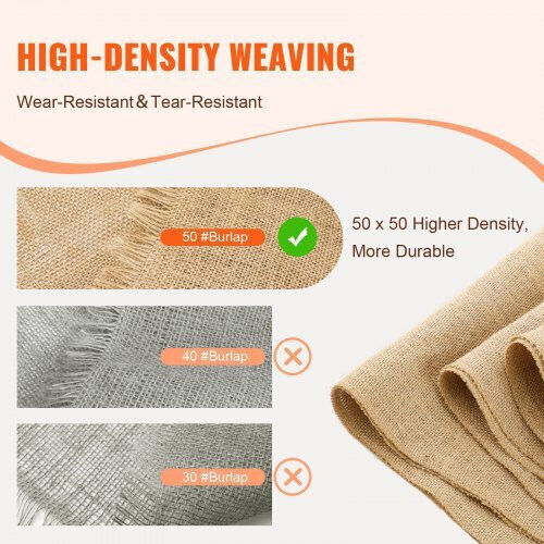 Vevor Плат за Декорация Burlap 14x150бр Бежов