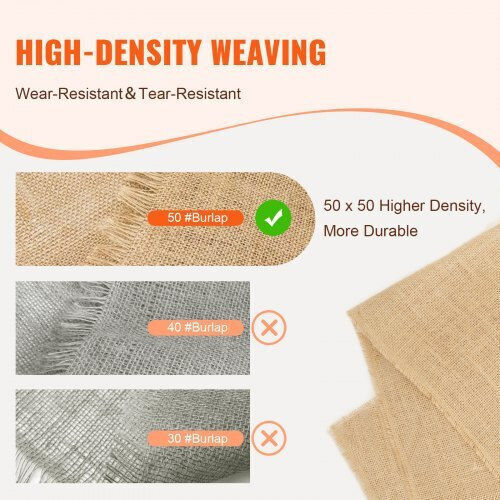 Vevor Țesătură pentru Decorațiuni Burlap 40x150buc Bej