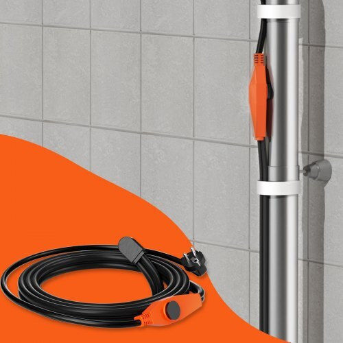 Vevor Pipe Heating Cable 4m 23w/m Built-in Thermostat Gdjrdlmc12ft7z3k3v2