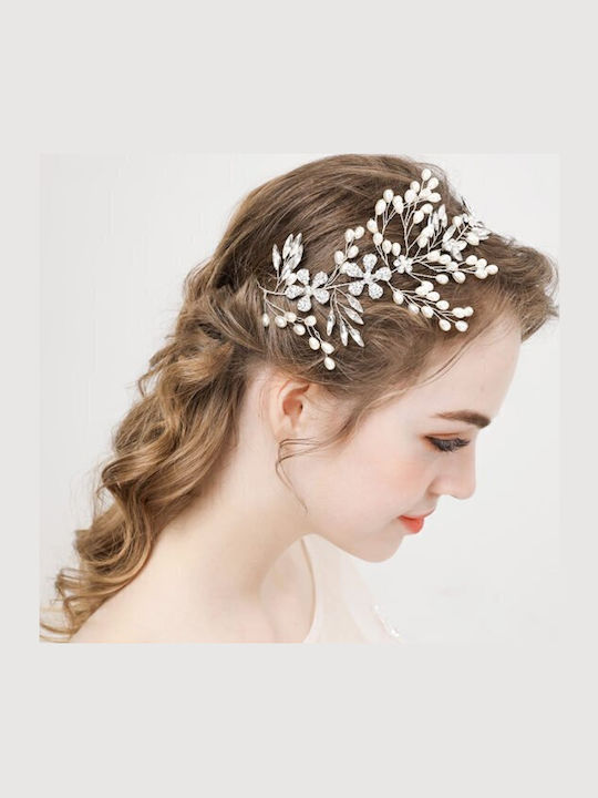 Νυφική Τιάρα Πέρλες & Ζιρκόν Χρυσό Wedding Crystal Drop Ba29 Hair Duty Hrd-ba29