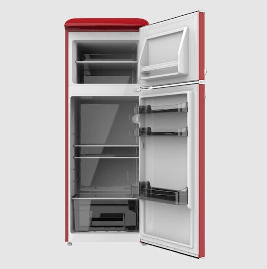 Cecotec Retro Ψυγείο Δίπορτο 215lt Υ148.5xΠ55xΒ58.5εκ. Κόκκινο Bolero CoolMarket 2D