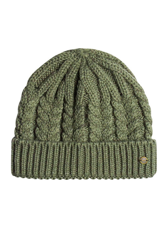 Beloved Sunset Beanie Γυναικείος Σκούφος Πλεκτός σε Χακί χρώμα