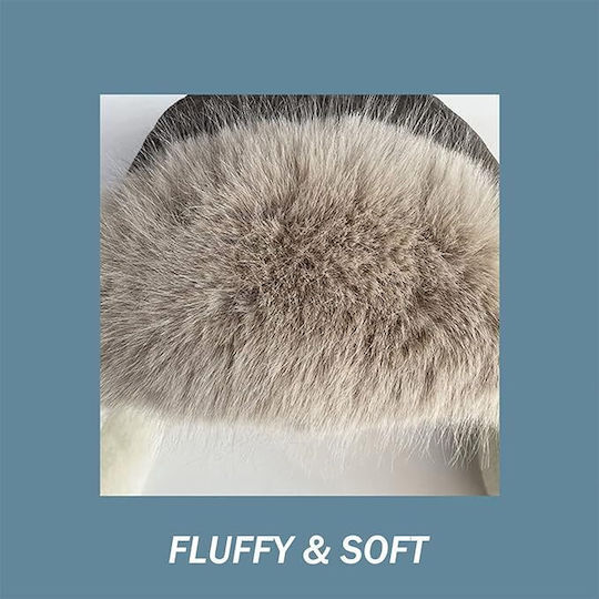 Earflap Unisex Σκούφος Πλεκτός σε Γκρι χρώμα