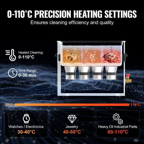 Vevor Ultrasonic Cleaner 10lt with Digital Timer