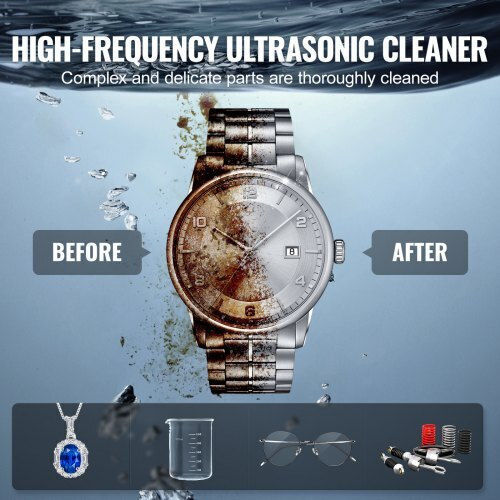 Vevor Ultrasonic Cleaner 1.3lt with Digital Timer