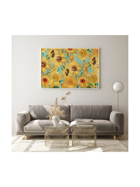Poster Van Gogh Sonnenblumen Art109 60cm x 90cm Naturholzrahmen