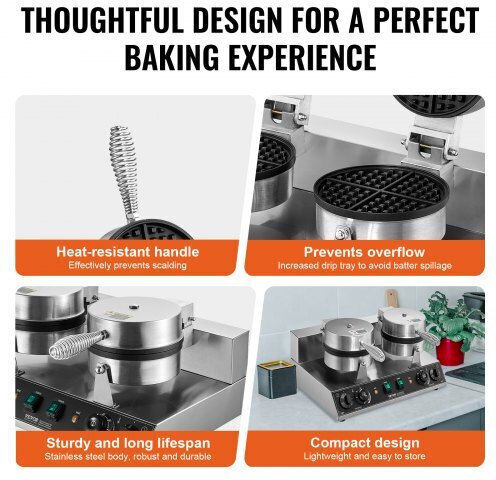 Vevor Commercial Round Waffle Maker SYBLSHFBJZYBC5B6EV2