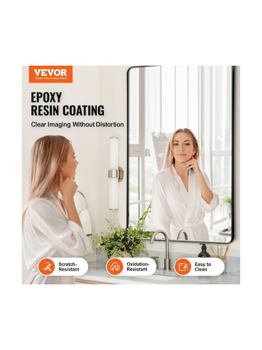Vevor Καθρέπτης Τοίχου με Μεταλλικό Πλαίσιο 101.6x76.2cm