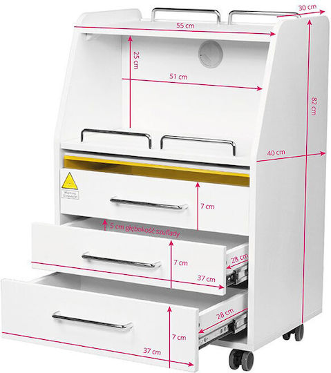 Beauty Roll Hair Salon Maintenance Cart