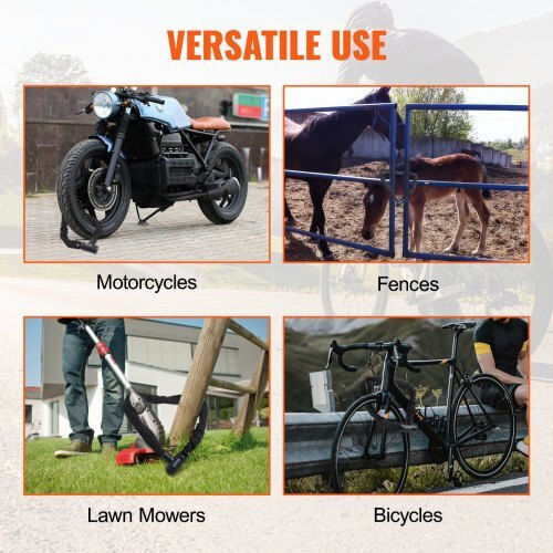 Vevor Bicycle Chain Lock 1.8m Combination 4 Keys 10mm Zxclsytsls104e02zv0